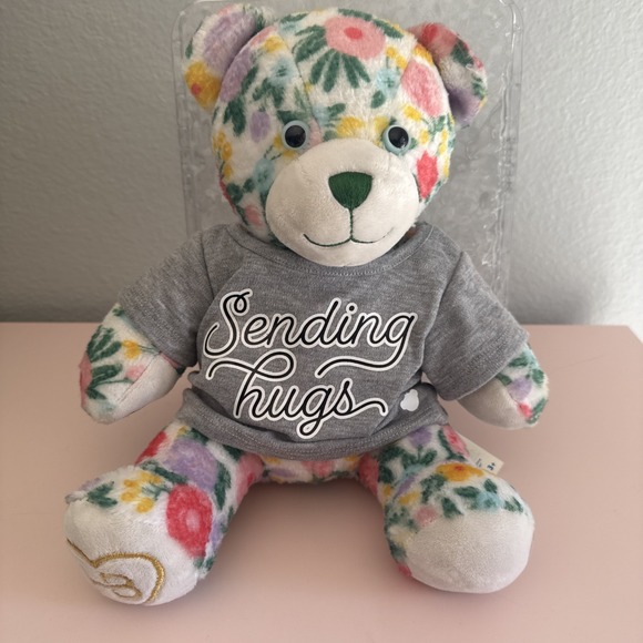 Other - Oh So Lovely Build A Bear Heart Box HB Floral Teddy Bear 10" Sending Hugs